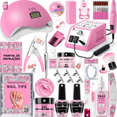 Kit Manicure Unhas De Gel Lixadeira Elétrica Cabine Sun Lixa