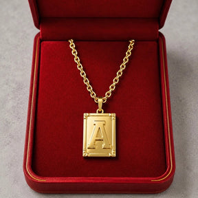 Corrente Cordão CADEADO 4MM MAIS PINGENTE ESCOLHA SUA LETRA 100% em Moeda Antiga idêntico a ouro 18k
