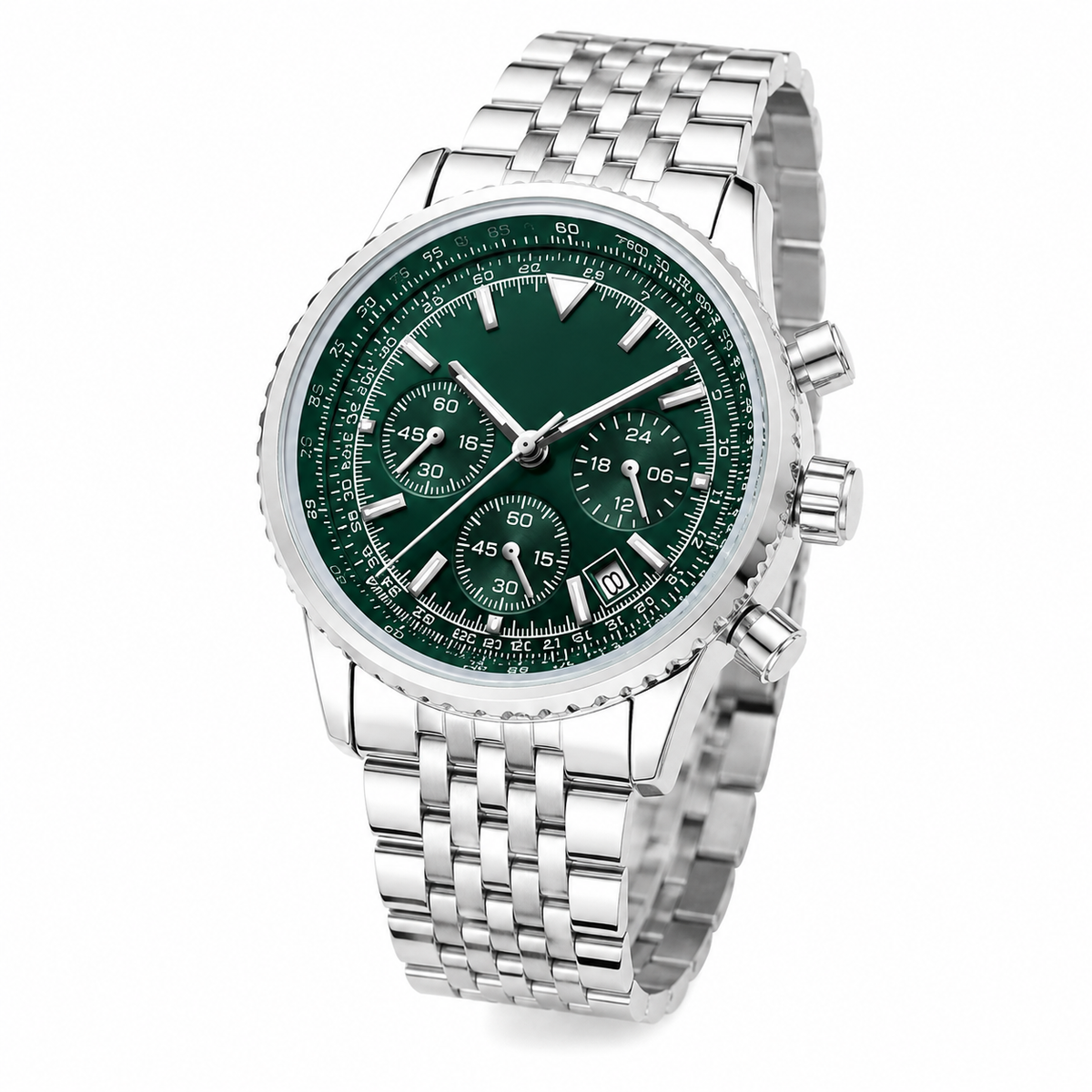 Relógio de Pulso Masculino Elegante de Quartzo com Cronógrafo – Modelo 04