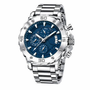 Relógio de Pulso Masculino Elegante de Quartzo com Cronógrafo – Modelo 24