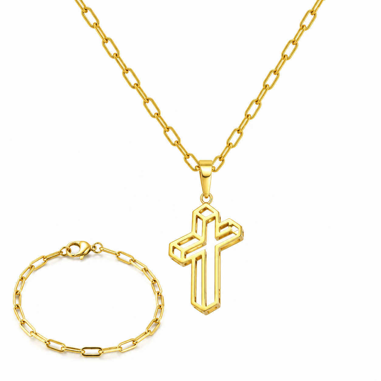 Kit Cadeado Alongado 3mm Cordão + Pulseira e Pingente 100% Moeda Antiga Corrente Masculino Homens