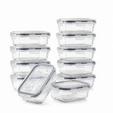 Kit 10 Pote De Vidro Marmita Hermético 640ml Freezer Fitness Rishon