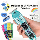 Cortador de Cabelo Profissional Sem Fio com Display LCD Inteligente e Barbeador Transparente para Homens