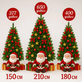 Árvore De Natal Pinheiro 210cm 600 Galhos Cheia Premium Verde De Luxo PREMIUM 1,50cm 1,80cm 2,10cm