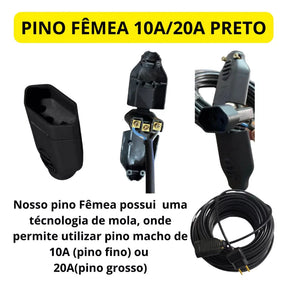 Extensão Eletrica 50 Metros Reforçada Profissional 10/20aa