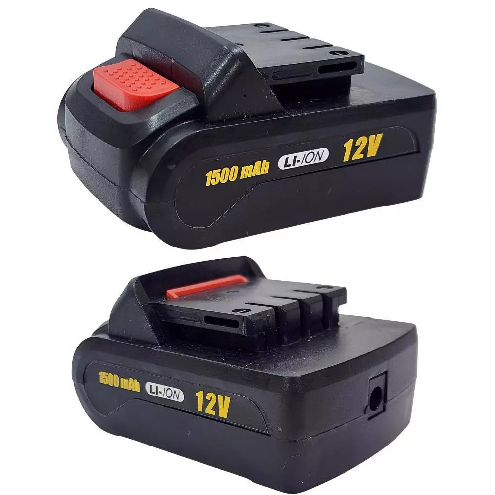 Parafusadeira Furadeira Bateria 12V com Maleta e Kit 136 Peças Bivolt EVALD