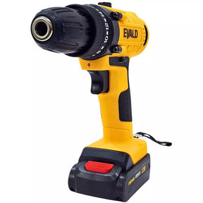 Parafusadeira Furadeira Bateria 12V com Maleta e Kit 136 Peças Bivolt EVALD