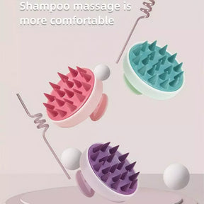 Escova De Shampoo De Silicone Macio Limpa E Remove Caspa , Massageia O Couro Cabeludo Alivia Coceira